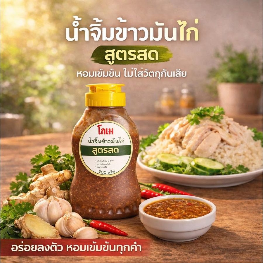 โปสเตอร์ น้ำจิ้มข้าวมันไก่สูตรสด
