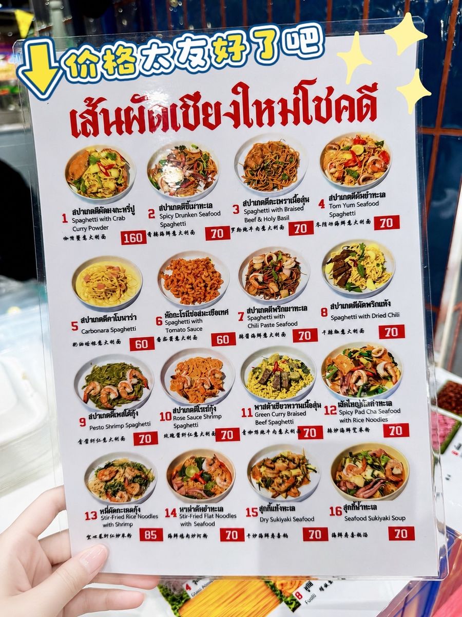 เมนูสปาเกตตีพร้อมราคา